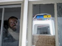 The camera we've placed at Georgian Bay for the winter. Note the dual lenses; depending on whether one of the cameras fails, we might have a 3d video...